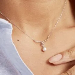 Histoire D'Or Collier Or Blanc Proximae Perle De Culture Oxydes De Zirconium 9 Histoire D'Or Collier Or Blanc Proximae Perle De Culture Oxydes De Zirconium -Boucles d'oreilles Bracelet Soldes B3CFBU2112 model1