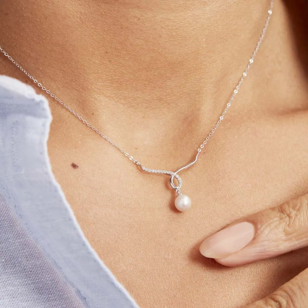 Histoire D'Or Collier Or Blanc Proximae Perle De Culture Oxydes De Zirconium 6 Histoire D'Or Collier Or Blanc Proximae Perle De Culture Oxydes De Zirconium – Image 4