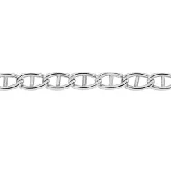 Histoire D'Or Chaîne Capucin Maille Marine Plate Or Blanc