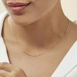 Histoire D'Or Chaîne Igoa Maille Forçat Diamantee Or Blanc -Boucles d'oreilles Bracelet Soldes B3CFBW0365 model0 1