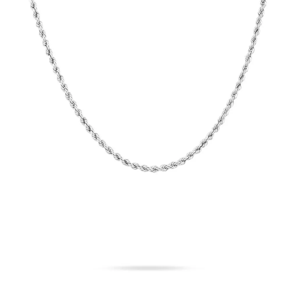 Histoire D'Or Collier Rosiane Maille Corde Or Blanc 3 Histoire D'Or Collier Rosiane Maille Corde Or Blanc