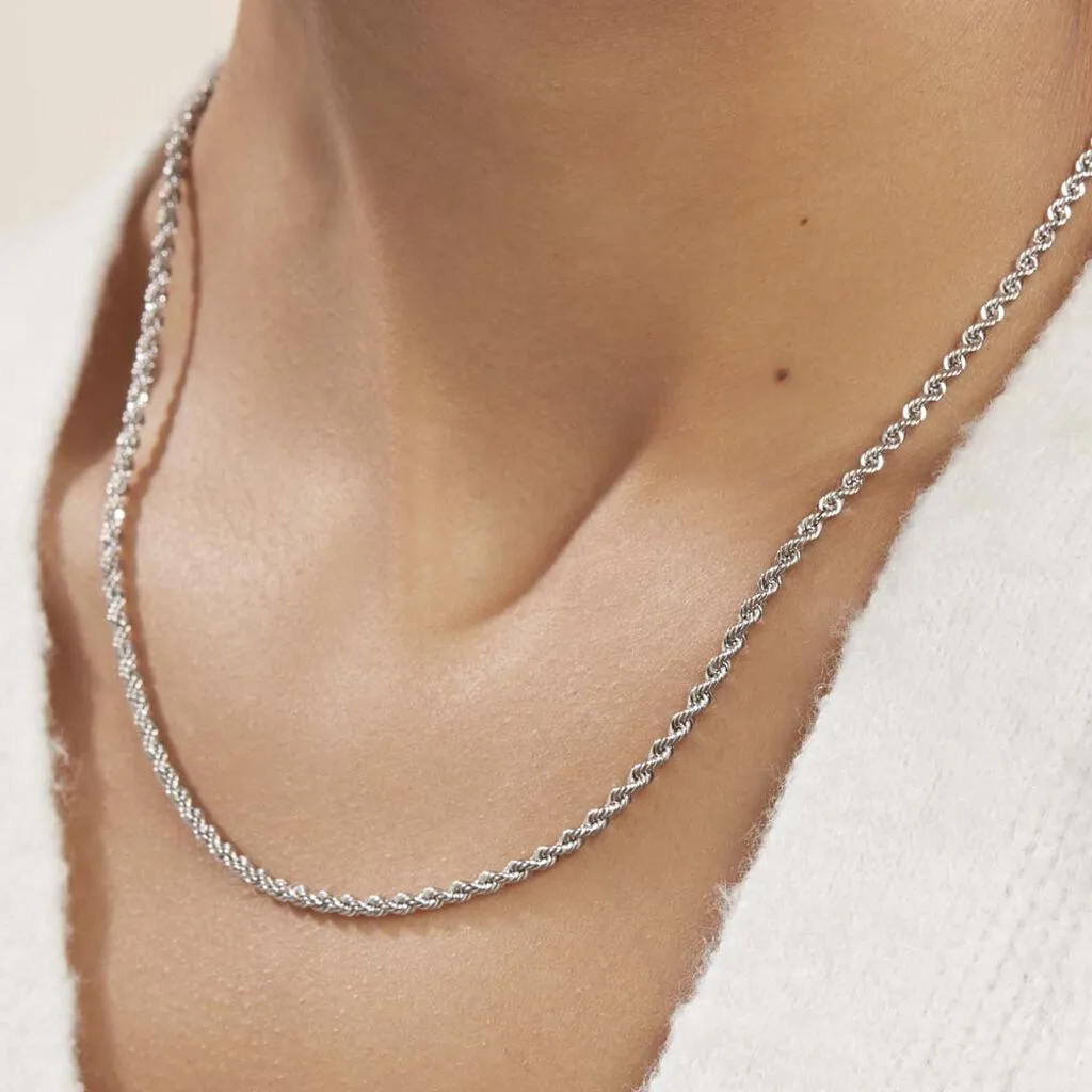 Histoire D'Or Collier Rosiane Maille Corde Or Blanc 7 Histoire D'Or Collier Rosiane Maille Corde Or Blanc – Image 5