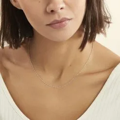 Histoire D'Or Chaîne Imanie Maille Singapour Or Blanc -Boucles d'oreilles Bracelet Soldes B3CFBW0385 model0