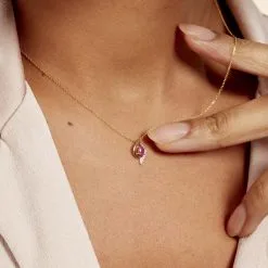 Histoire D'Or Collier Lydia Or Jaune Rubis -Boucles d'oreilles Bracelet Soldes B3CFJRR050 model1