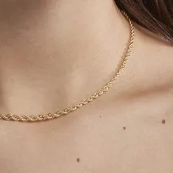 Histoire D'Or Collier Jerry Danilo Maille Corde Or Jaune -Boucles d'oreilles Bracelet Soldes B3CFJW006S model1