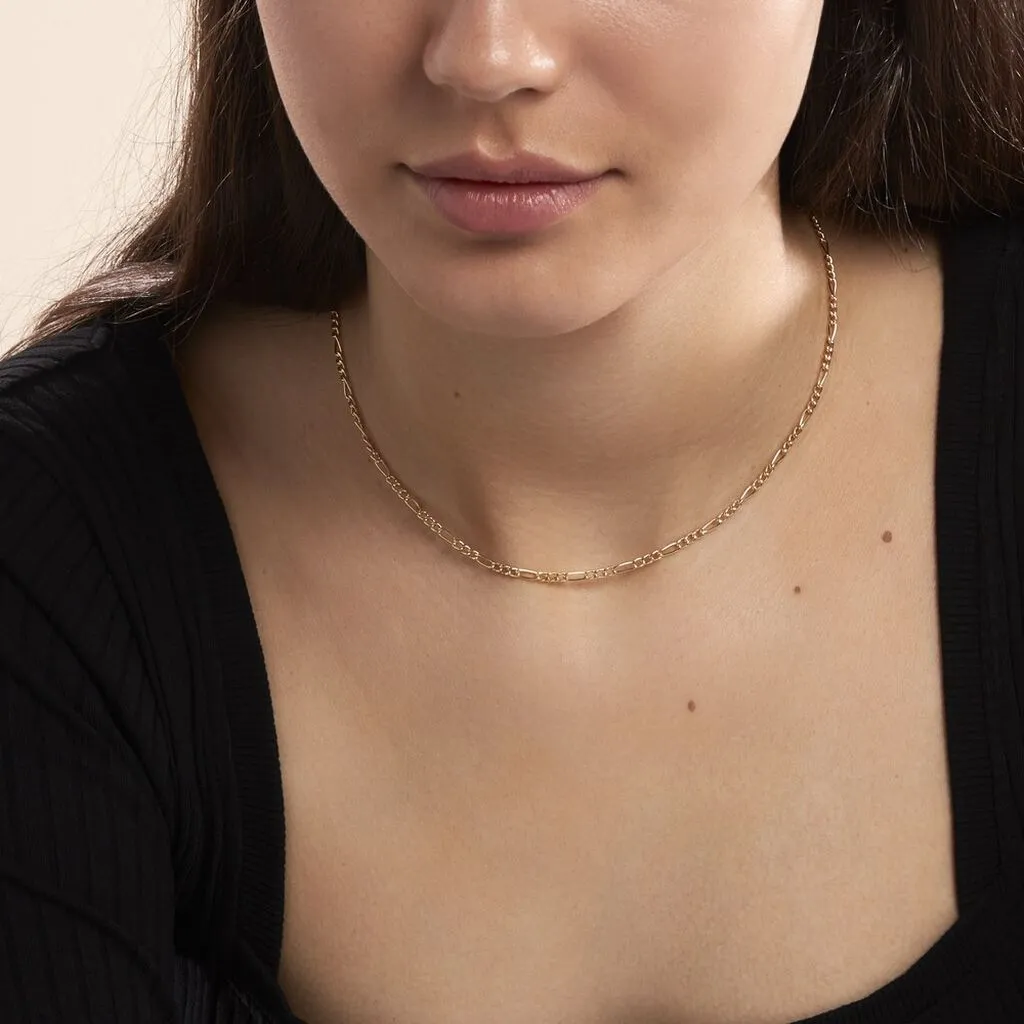 Histoire D'Or Collier Cameo Maille Alternée 1/3 Or Jaune 6 Histoire D'Or Collier Cameo Maille Alternée 1/3 Or Jaune – Image 4