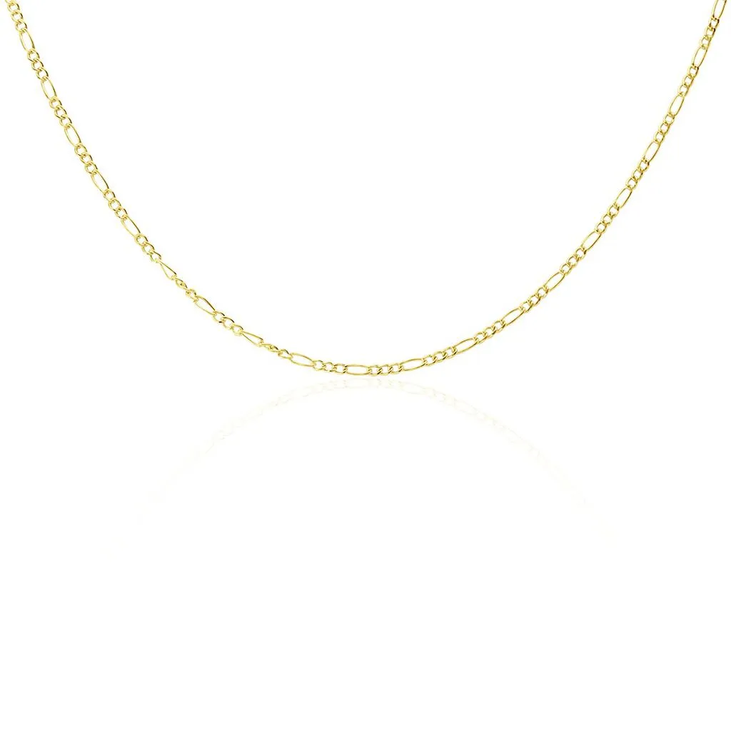 Histoire D'Or Collier Cameo Maille Alternée 1/3 Or Jaune 4 Histoire D'Or Collier Cameo Maille Alternée 1/3 Or Jaune – Image 2