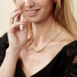 Histoire D'Or Collier Ivria Danilo Maille Anglaise Or Jaune -Boucles d'oreilles Bracelet Soldes B3CFJW0568 model0 1