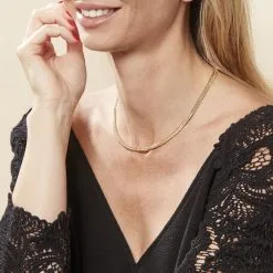 Histoire D'Or Collier Laiynaae Maille Anglaise Or Jaune -Boucles d'oreilles Bracelet Soldes B3CFJW0571 model0