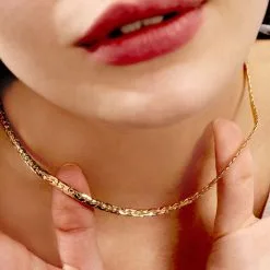 Histoire D'Or Collier Ivy Maille Haricot Or Jaune -Boucles d'oreilles Bracelet Soldes B3CFJW0582 model1