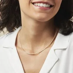 Histoire D'Or Chaîne Lorelyne Maille Palmier Or Jaune -Boucles d'oreilles Bracelet Soldes B3CFJW0588 model1