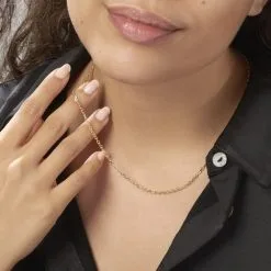 Histoire D'Or Chaîne Igoa Maille Forçat Diamantee Or Jaune -Boucles d'oreilles Bracelet Soldes B3CFJW0705 model1