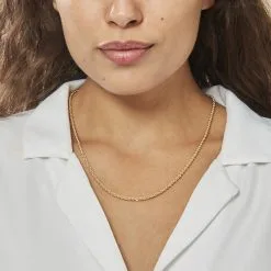 Histoire D'Or Collier Louveae Maille Corde Or Jaune -Boucles d'oreilles Bracelet Soldes B3CFJW0731 model0