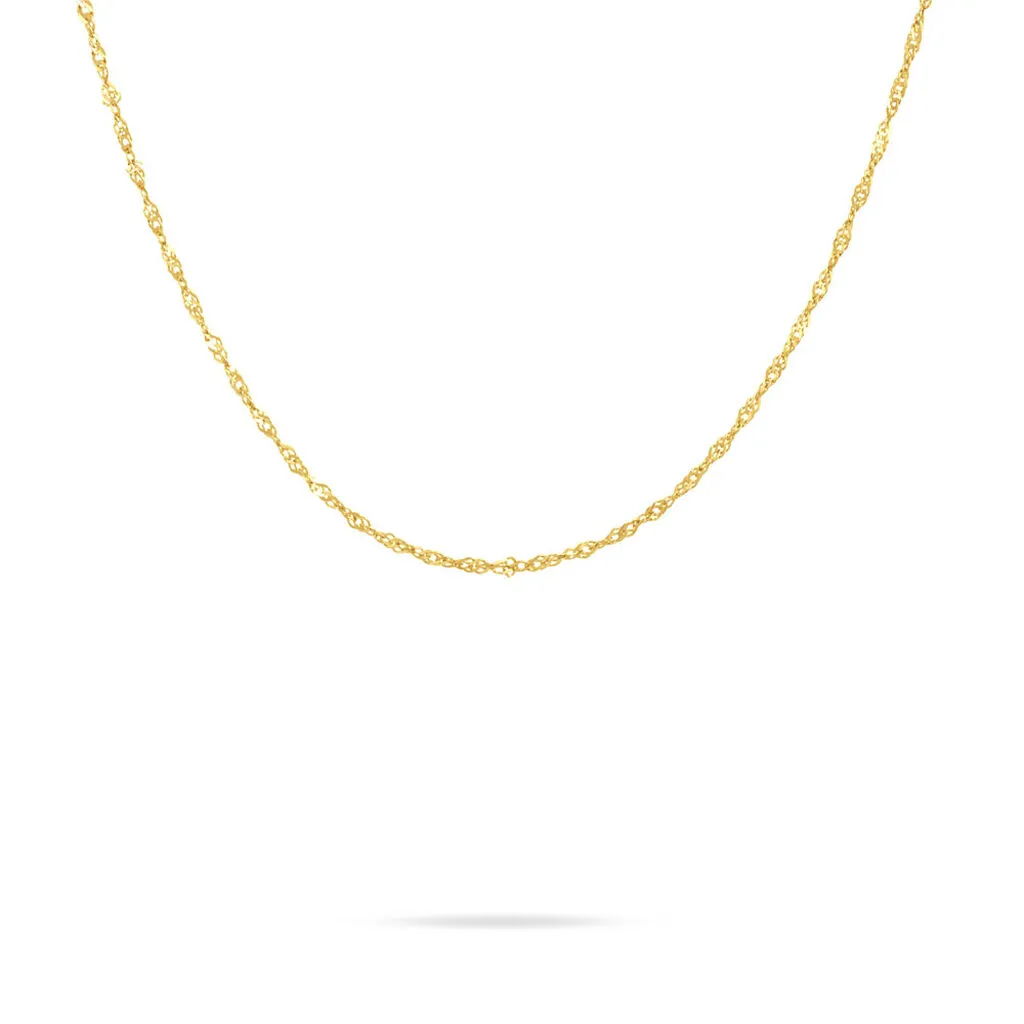 Histoire D'Or Chaîne Abbygail Maille Singapour Or Jaune 4 Histoire D'Or Chaîne Abbygail Maille Singapour Or Jaune – Image 2