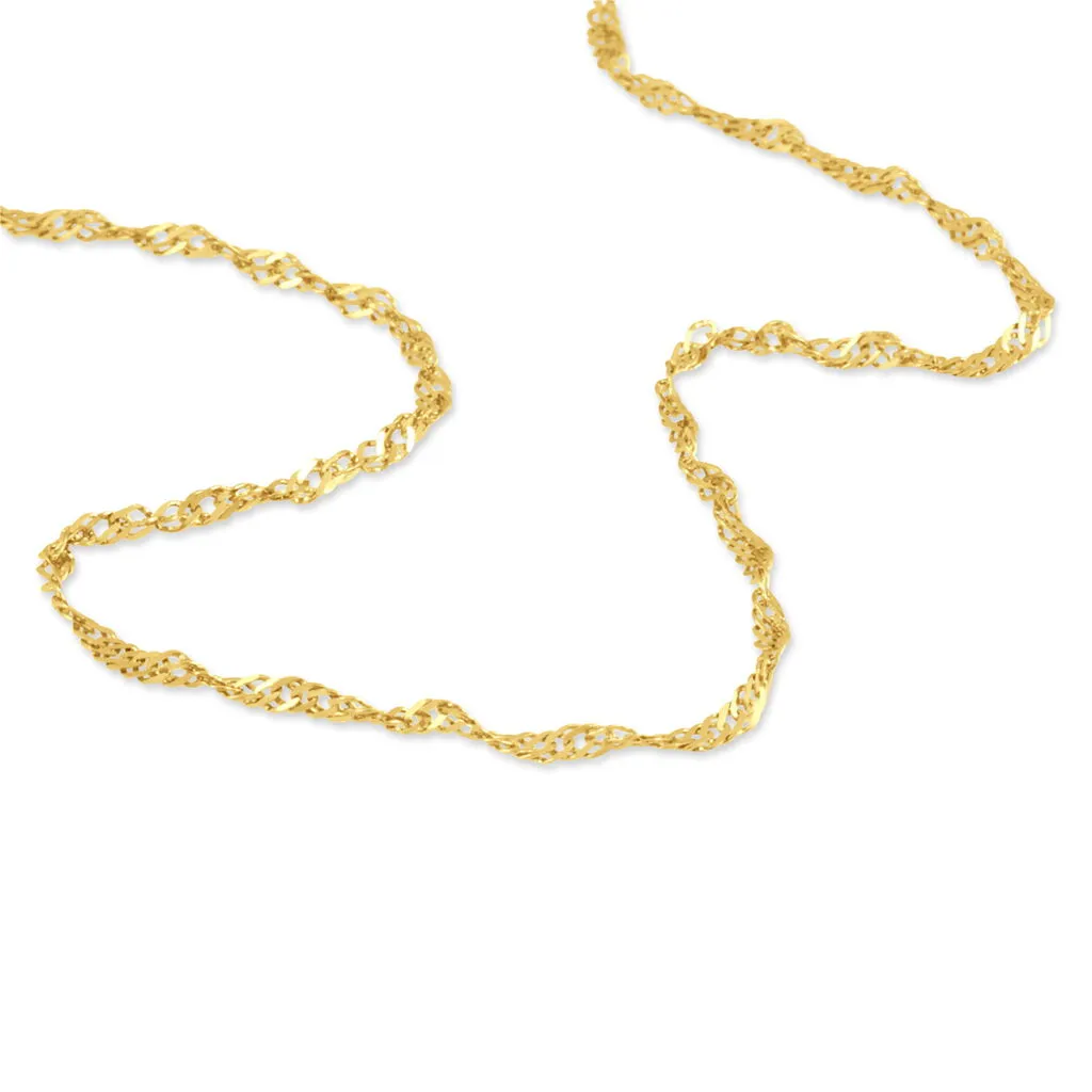 Histoire D'Or Chaîne Abbygail Maille Singapour Or Jaune 5 Histoire D'Or Chaîne Abbygail Maille Singapour Or Jaune – Image 3