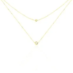 Histoire D'Or Collier Virguinia Or Jaune Oxyde De Zirconium