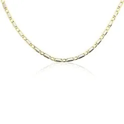 Histoire D'Or Collier Danae Maille Plaquette Alternée 1/1 Or Bicolore