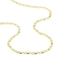 Histoire D'Or Collier Danae Maille Plaquette Alternee 1/1 Or Bicolore -Boucles d'oreilles Bracelet Soldes B3CH2W0025 view2