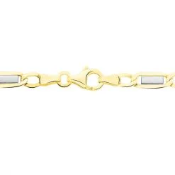 Histoire D'Or Collier Danae Maille Plaquette Alternee 1/1 Or Bicolore -Boucles d'oreilles Bracelet Soldes B3CH2W0025 view3