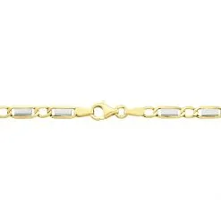 Histoire D'Or Collier Danae Maille Plaquette Alternée 1/1 Or Bicolore 7 Histoire D'Or Collier Danae Maille Plaquette Alternée 1/1 Or Bicolore -Boucles d'oreilles Bracelet Soldes B3CH2W0029 view2