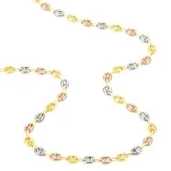 Histoire D'Or Collier Alzinaae Maille Grain De Café Or Tricolore -Boucles d'oreilles Bracelet Soldes B3CH3W0003 view2