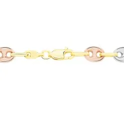Histoire D'Or Collier Alzinaae Maille Grain De Café Or Tricolore -Boucles d'oreilles Bracelet Soldes B3CH3W0003 view3