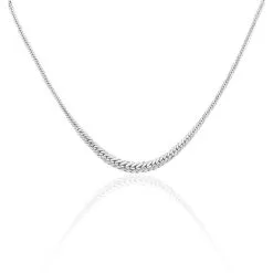 Histoire D'Or Collier Ivria Danilo Maille Anglaise Or Blanc