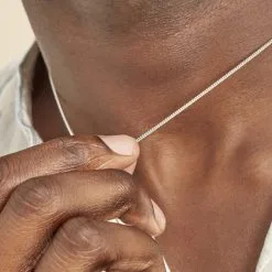 Histoire D'Or Chaîne Maille Gourmette Or Blanc -Boucles d'oreilles Bracelet Soldes B3CMBW0320 model2