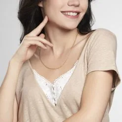 Histoire D'Or Chaîne Igoa Maille Forçat Diamantee Or Jaune -Boucles d'oreilles Bracelet Soldes B3CMJW0705 model0