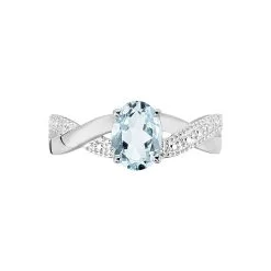 Histoire D'Or Bague Candice Or Blanc Aigue Marine -Boucles d'oreilles Bracelet Soldes B3DFBAB128 view1