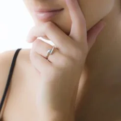 Histoire D'Or Bague Tiphaine Or Blanc Péridot -Boucles d'oreilles Bracelet Soldes B3DFBAV069 model0