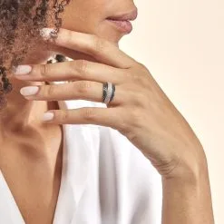 Histoire D'Or Bague Cihan Or Blanc Diamant -Boucles d'oreilles Bracelet Soldes B3DFBDD083 model1