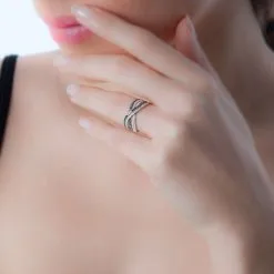 Histoire D'Or Bague Julianne Or Blanc Diamant -Boucles d'oreilles Bracelet Soldes B3DFBDD106 model0