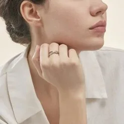 Histoire D'Or Bague Rejane Or Blanc Diamant -Boucles d'oreilles Bracelet Soldes B3DFBDD220 model0