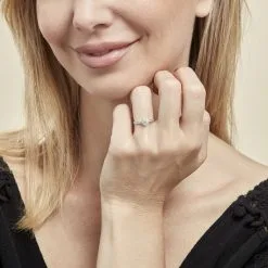 Histoire D'Or Bague Magnolia Or Blanc Diamant -Boucles d'oreilles Bracelet Soldes B3DFBDW056 model0