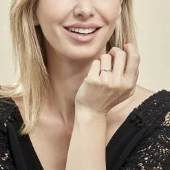 Histoire D'Or Bague Magnolia Or Blanc Diamant -Boucles d'oreilles Bracelet Soldes B3DFBDW056 model1