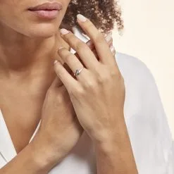 Histoire D'Or Bague Trilogie Or Blanc Diamant -Boucles d'oreilles Bracelet Soldes B3DFBDW076 model1