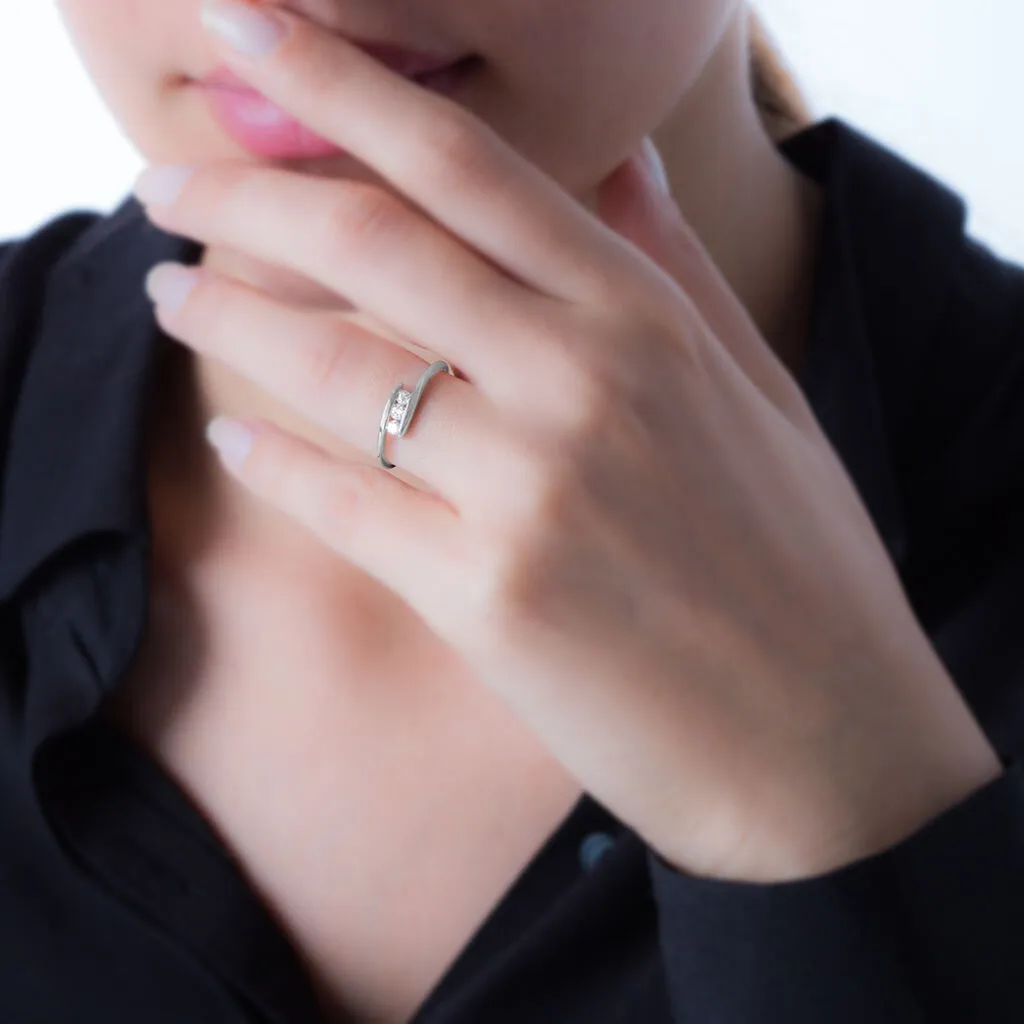 Histoire D'Or Bague Loresa Or Blanc Diamant 6 Histoire D'Or Bague Loresa Or Blanc Diamant – Image 4