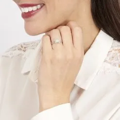 Histoire D'Or Bague Zenaba Or Blanc Diamant -Boucles d'oreilles Bracelet Soldes B3DFBDW0EX view3