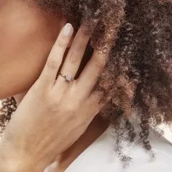 Histoire D'Or Bague Adeline Or Blanc Diamant -Boucles d'oreilles Bracelet Soldes B3DFBDW101 model0