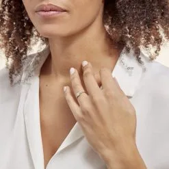 Histoire D'Or Bague Adeline Or Blanc Diamant -Boucles d'oreilles Bracelet Soldes B3DFBDW101 model1