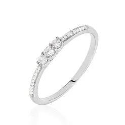 Histoire D'Or Bague Sabine Or Blanc Diamant
