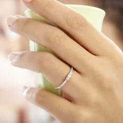 Histoire D'Or Bague Sabine Or Blanc Diamant -Boucles d'oreilles Bracelet Soldes B3DFBDW2YC model0