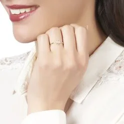 Histoire D'Or Bague Catia Or Blanc Diamant -Boucles d'oreilles Bracelet Soldes B3DFBDW30O model0