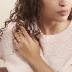 Histoire D'Or Bague Solitaire Laetitia Or Blanc Diamant -Boucles d'oreilles Bracelet Soldes B3DFBDW3E3 model0