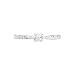 Histoire D'Or Bague Solitaire Laetitia Or Blanc Diamant -Boucles d'oreilles Bracelet Soldes B3DFBDW3E3 view1