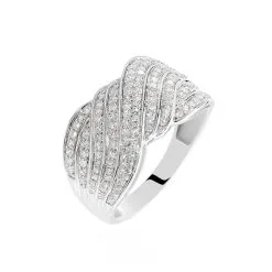 Histoire D'Or Bague Elfidia Or Blanc Diamant