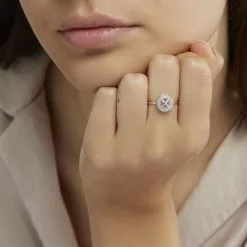 Histoire D'Or Bague Elfidiane Or Blanc Diamant -Boucles d'oreilles Bracelet Soldes B3DFBDW3IG model1