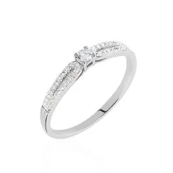 Histoire D'Or Bague Solitaire Katalina Or Blanc Diamant