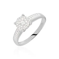 Histoire D'Or Bague Serena Or Blanc Diamant